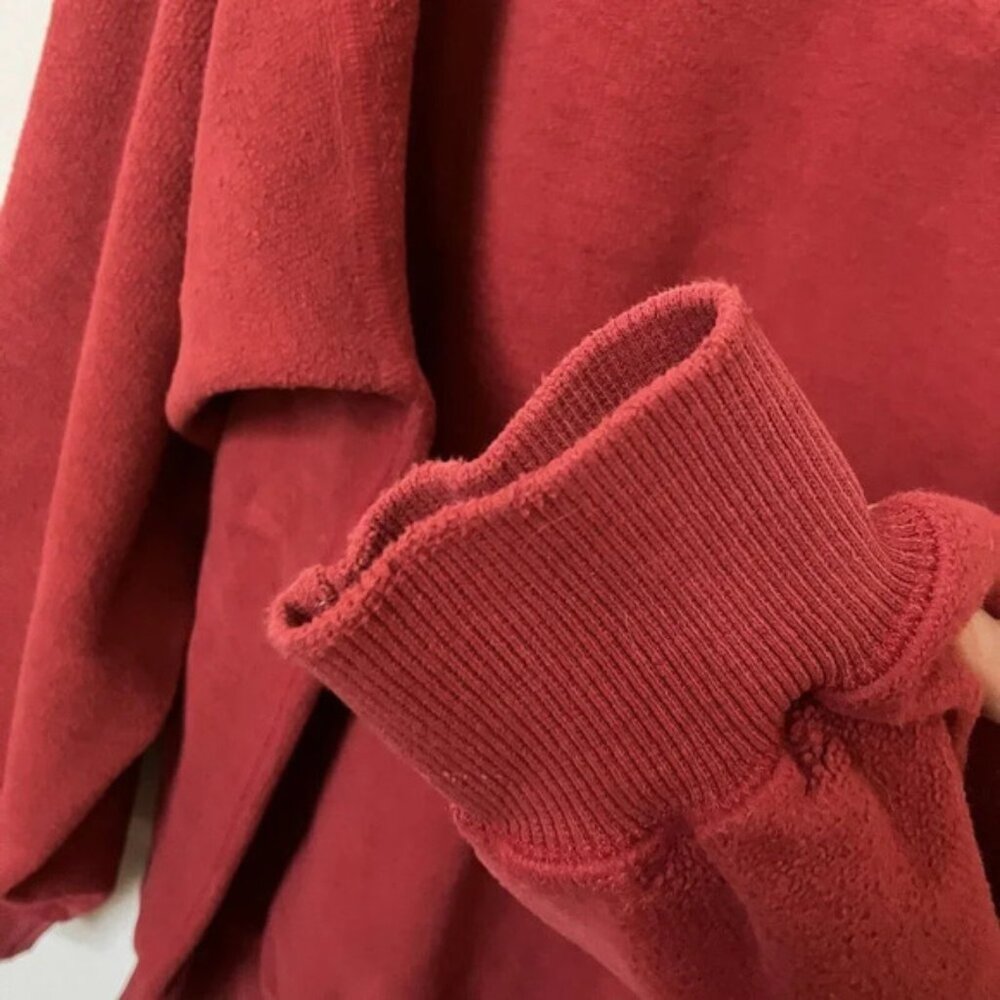Vintage Fairdinkum Aussie Outfitters Red Terry Cloth Heavyweight Cotton ¼ Zip - Picture 8 of 8